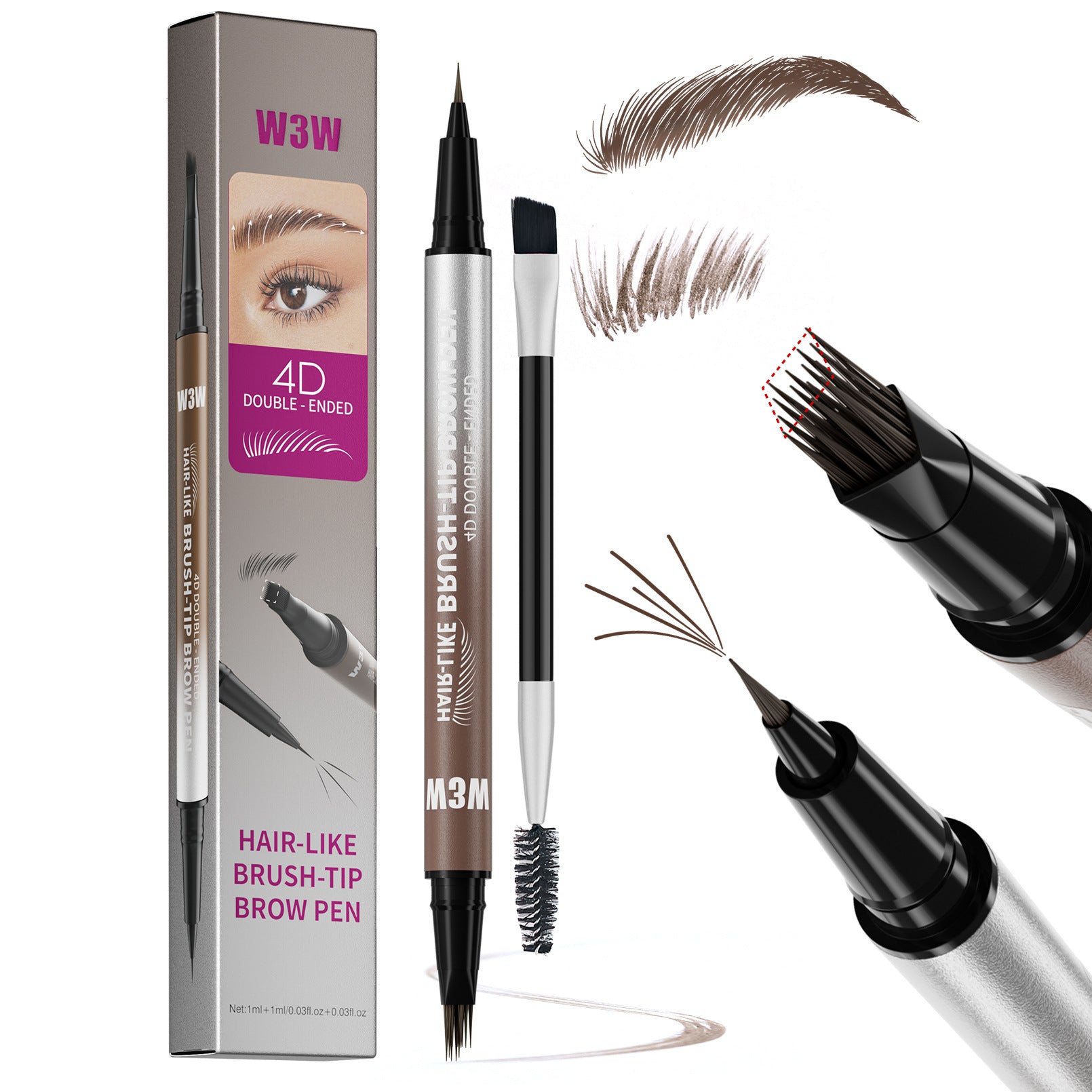 Waterproof Dual-Ended Eyebrow Pencil
