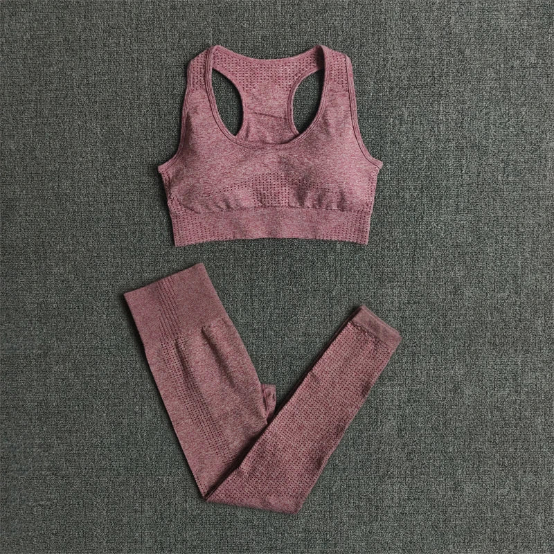 2/3/5PCS Seamless Women Yoga Set Workout Sportswear