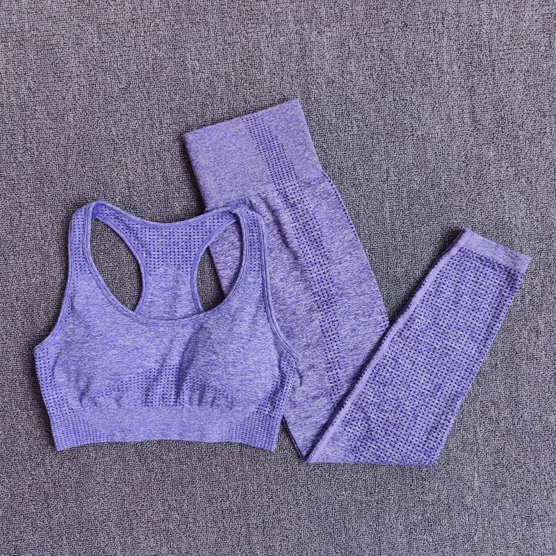 2/3/5PCS Seamless Women Yoga Set Workout Sportswear