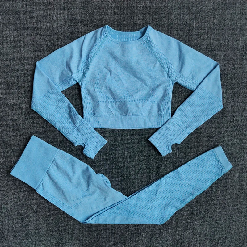 2/3/5PCS Seamless Women Yoga Set Workout Sportswear