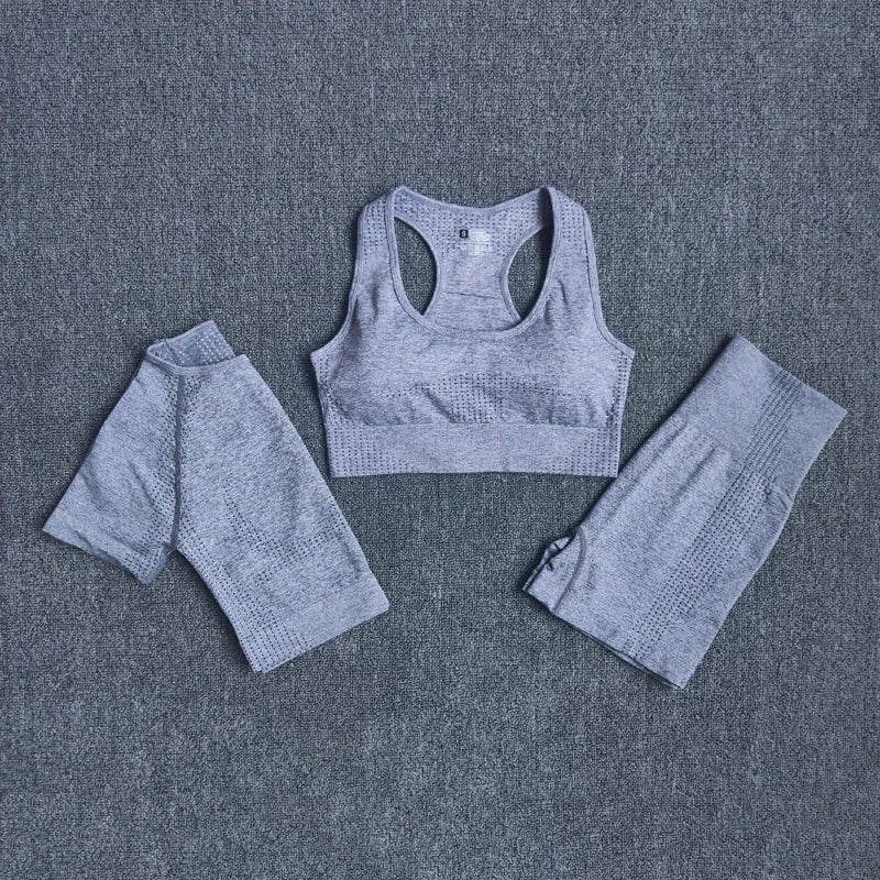 2/3/5PCS Seamless Women Yoga Set Workout Sportswear