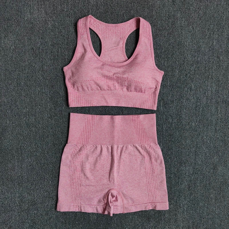 2/3/5PCS Seamless Women Yoga Set Workout Sportswear