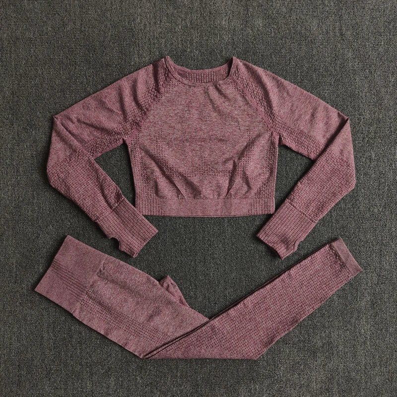 2/3/5PCS Seamless Women Yoga Set Workout Sportswear