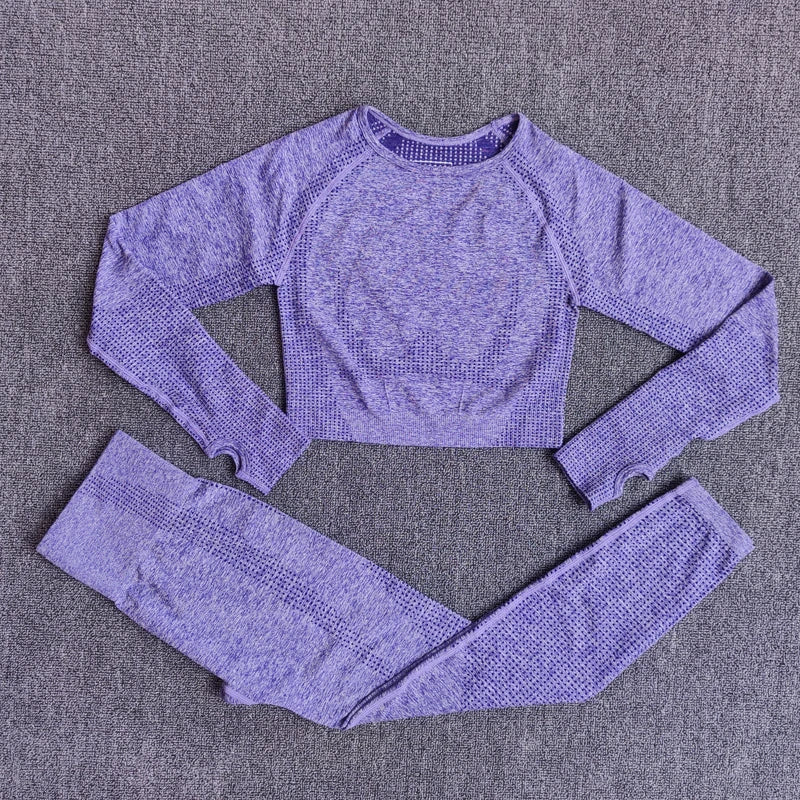 2/3/5PCS Seamless Women Yoga Set Workout Sportswear