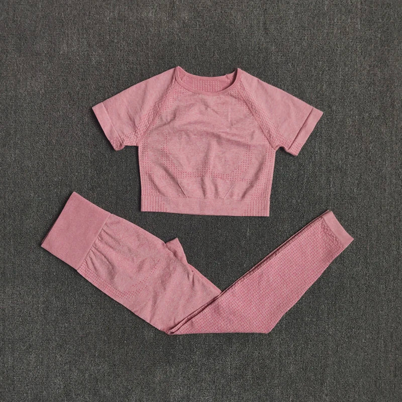 2/3/5PCS Seamless Women Yoga Set Workout Sportswear