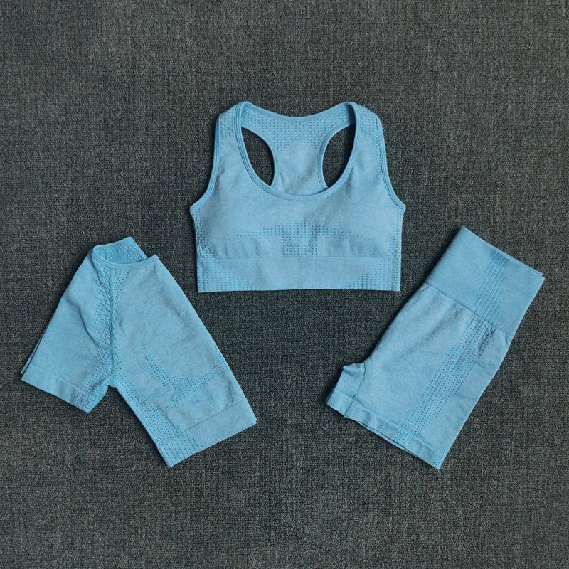 2/3/5PCS Seamless Women Yoga Set Workout Sportswear