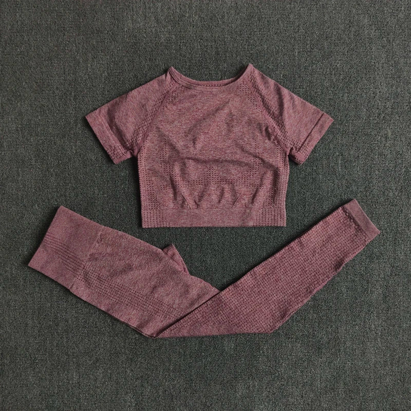 2/3/5PCS Seamless Women Yoga Set Workout Sportswear