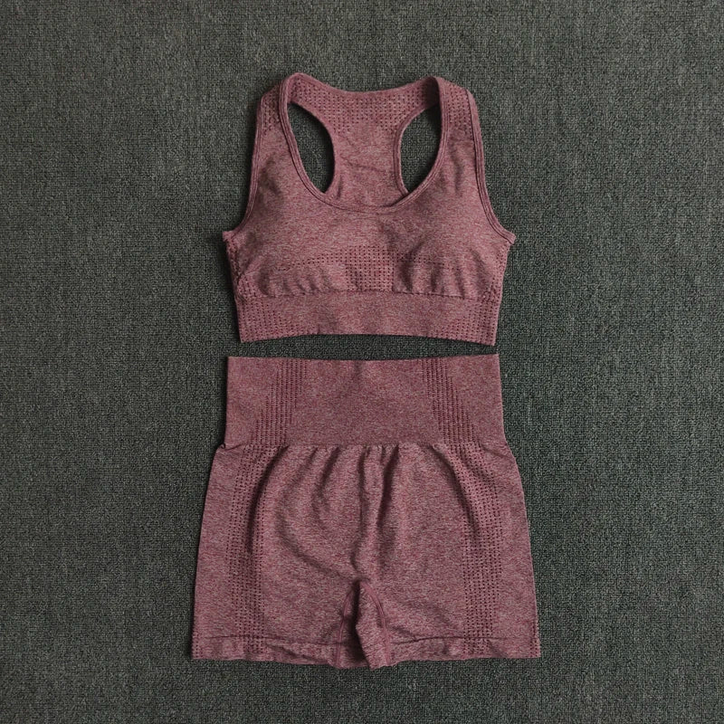 2/3/5PCS Seamless Women Yoga Set Workout Sportswear