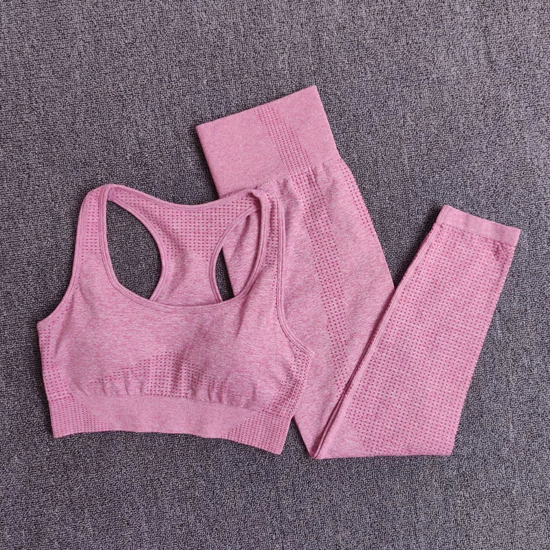 2/3/5PCS Seamless Women Yoga Set Workout Sportswear