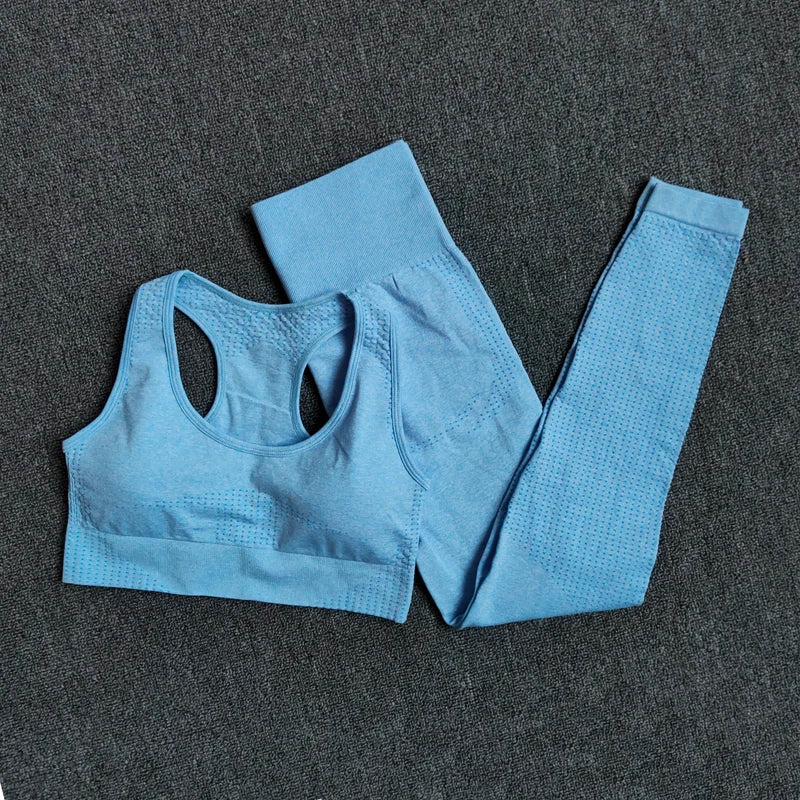 2/3/5PCS Seamless Women Yoga Set Workout Sportswear