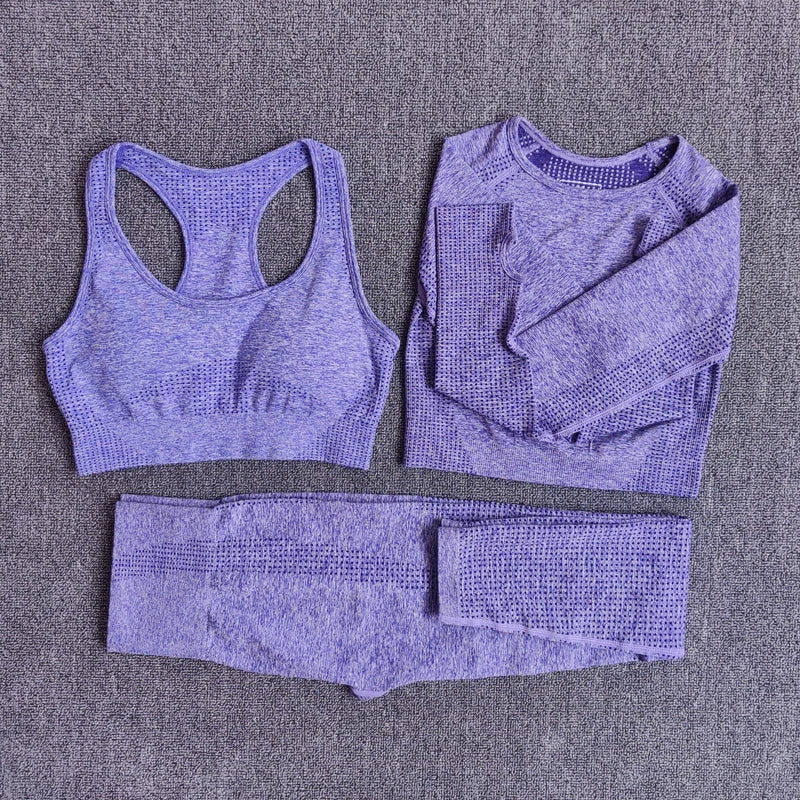 2/3/5PCS Seamless Women Yoga Set Workout Sportswear