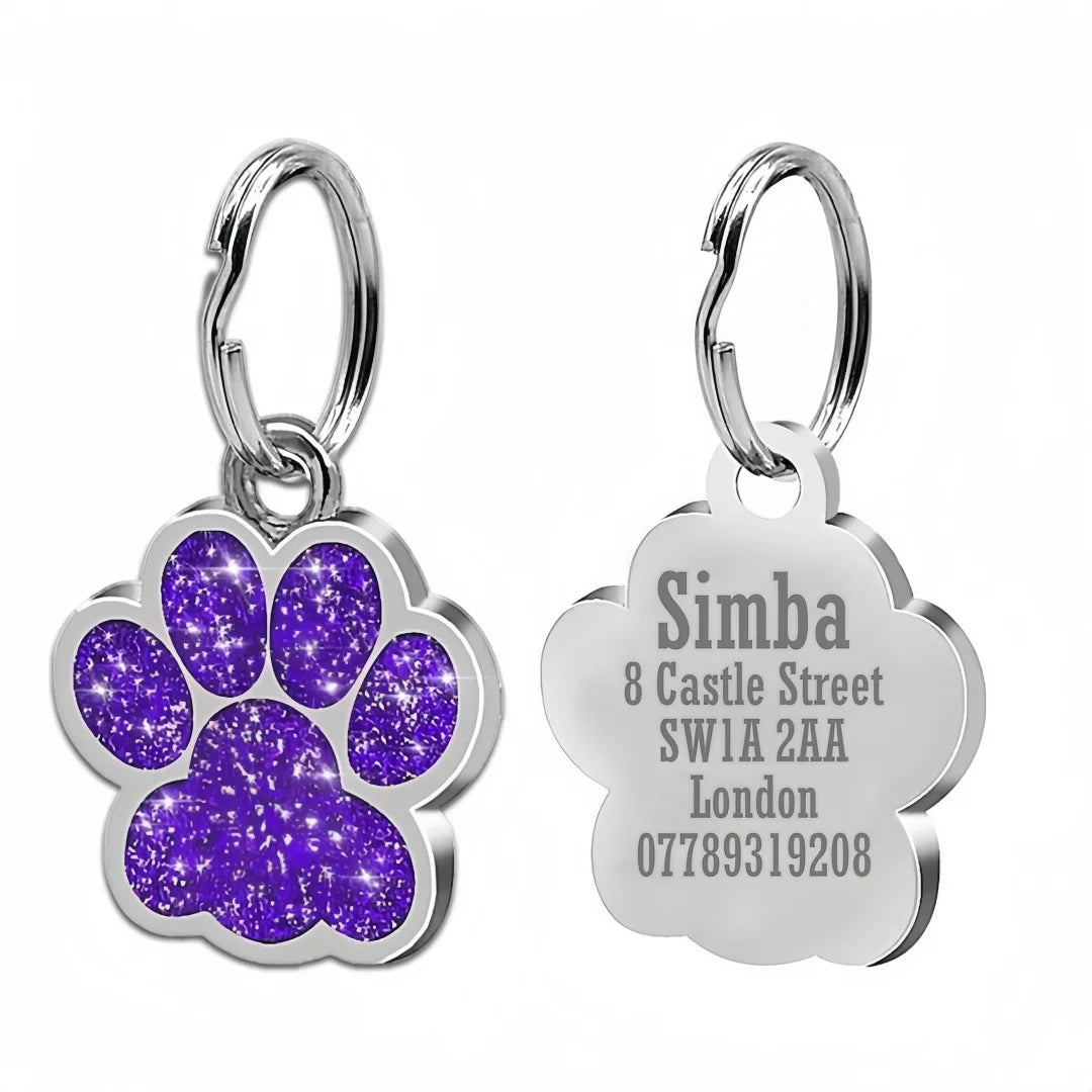 Free Personalized Dog Cat Plate Tags Engraved Puppy Pet ID Name
