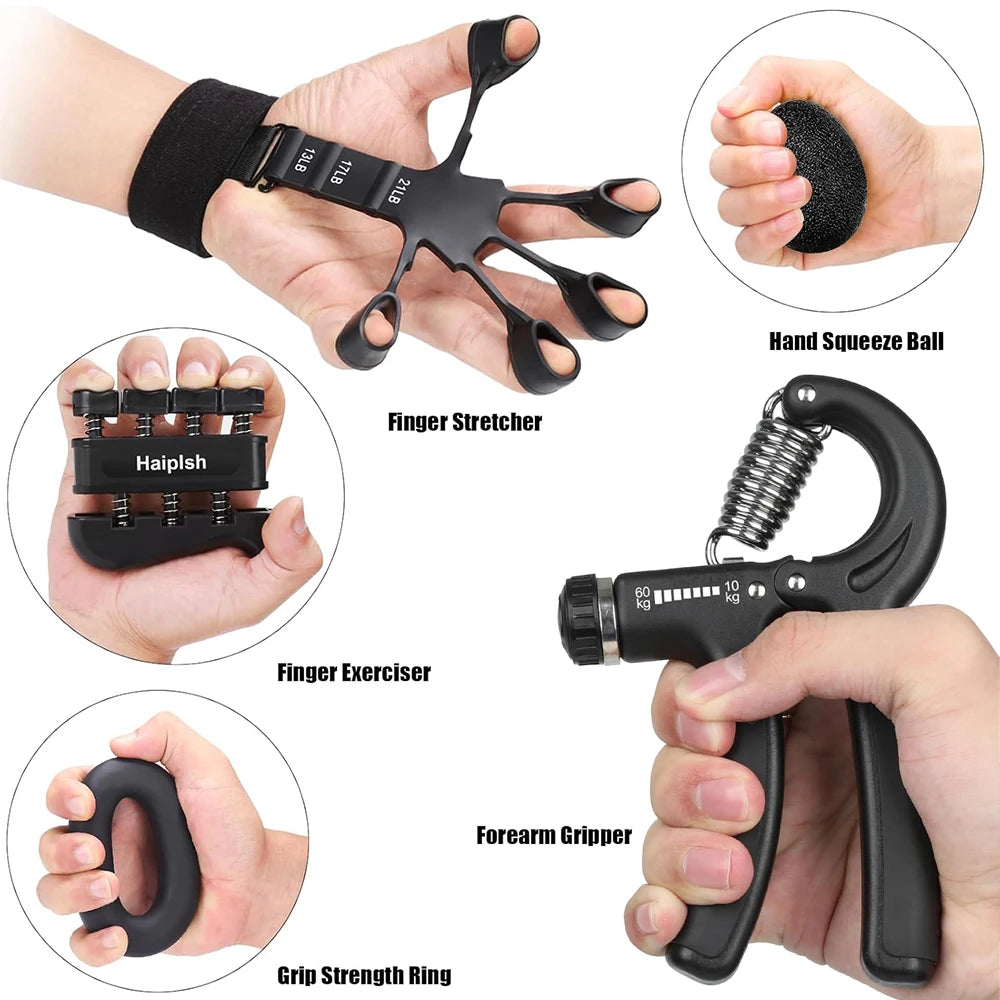5-60Kg Adjustable Heavy Hand Gripper Fitness Hand Exerciser Grip Wrist Training Finge