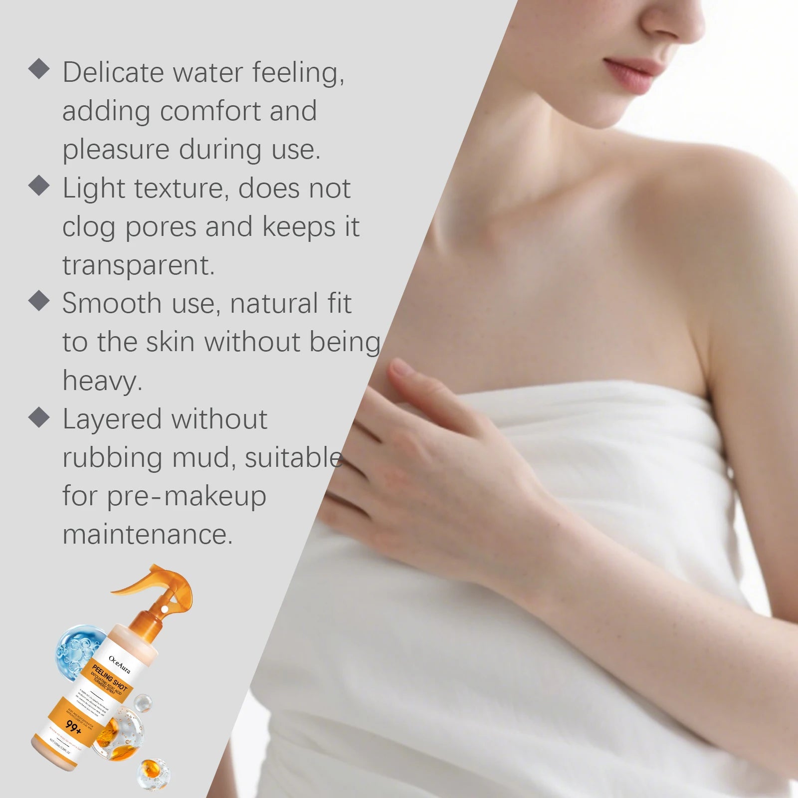 Body Keratin Care Kojic Acid Turmeric Spray Gently Exfoliating Peeling Solution Brightening Hydrating Skin Care All Skin Types