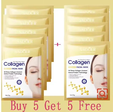 10pcs Korean Collagen Anti Wrinkle Facial Mask