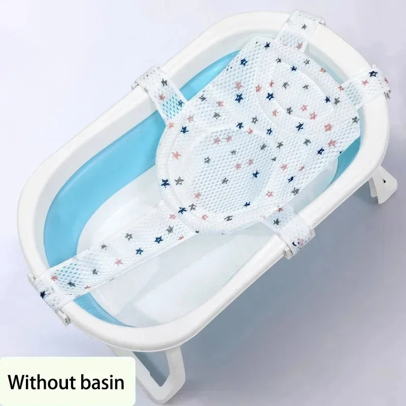 Bathroom newborn bath net suspension mat non-slip baby bath mat length adjustable