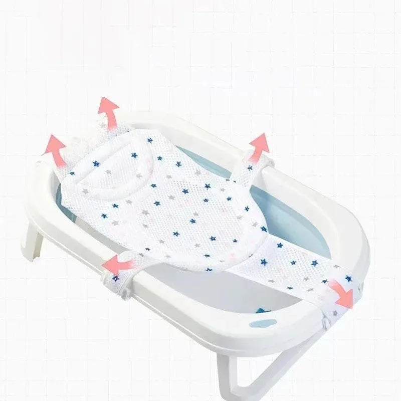 Bathroom newborn bath net suspension mat non-slip baby bath mat length adjustable