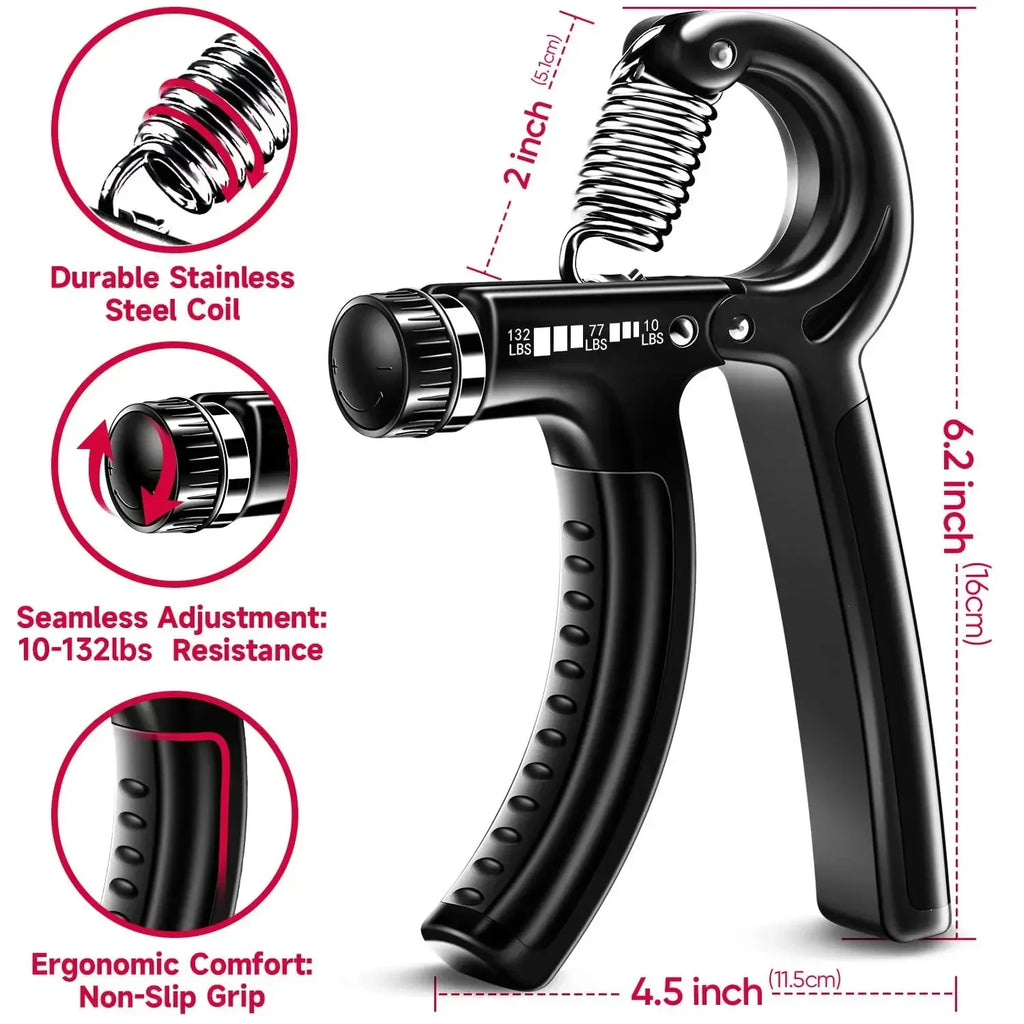 5-60Kg Adjustable Heavy Hand Gripper Fitness Hand Exerciser Grip Wrist Training Finge