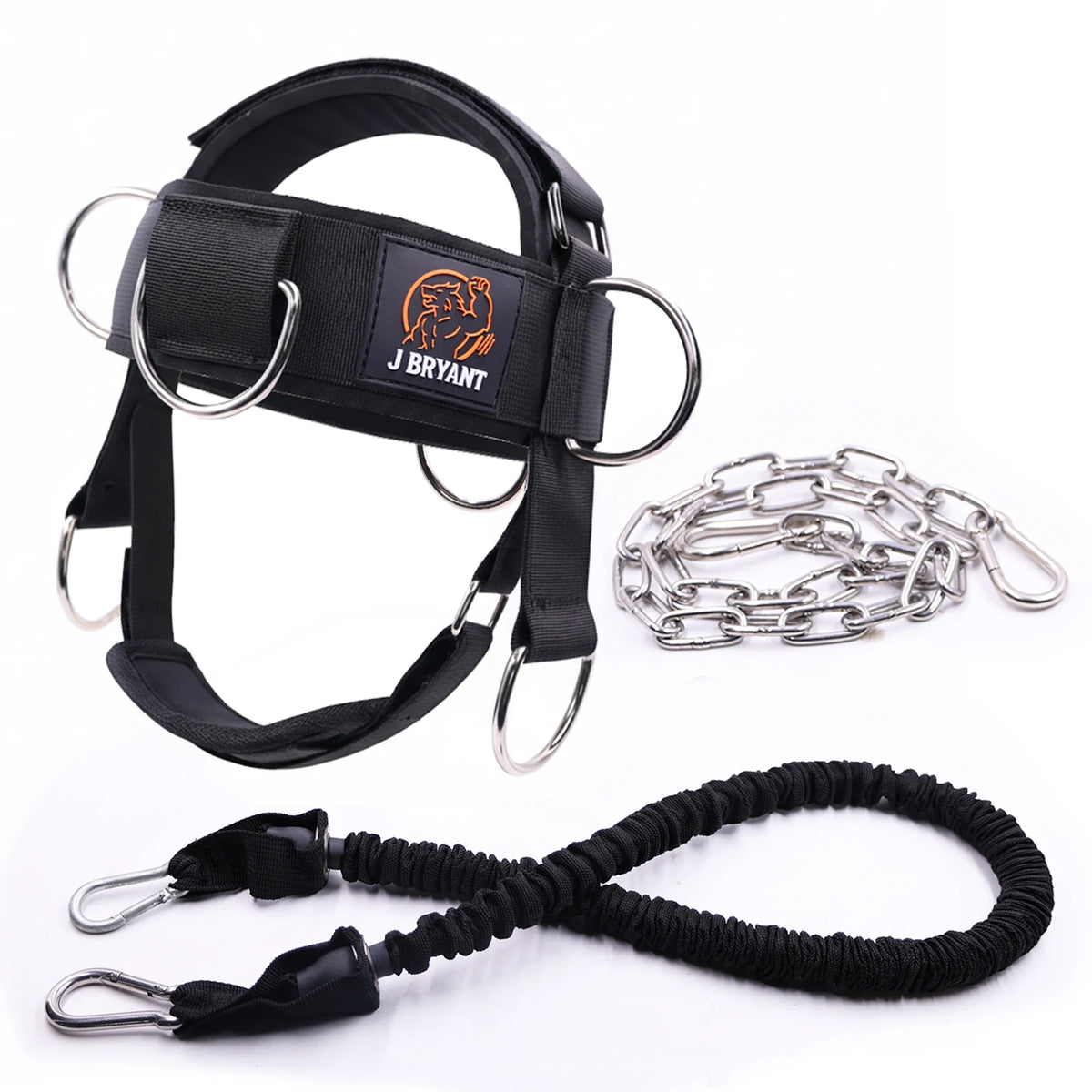 Adjustable Neck Harness for Resistance Bands & Weightlifting Multi-Directional Neck Training