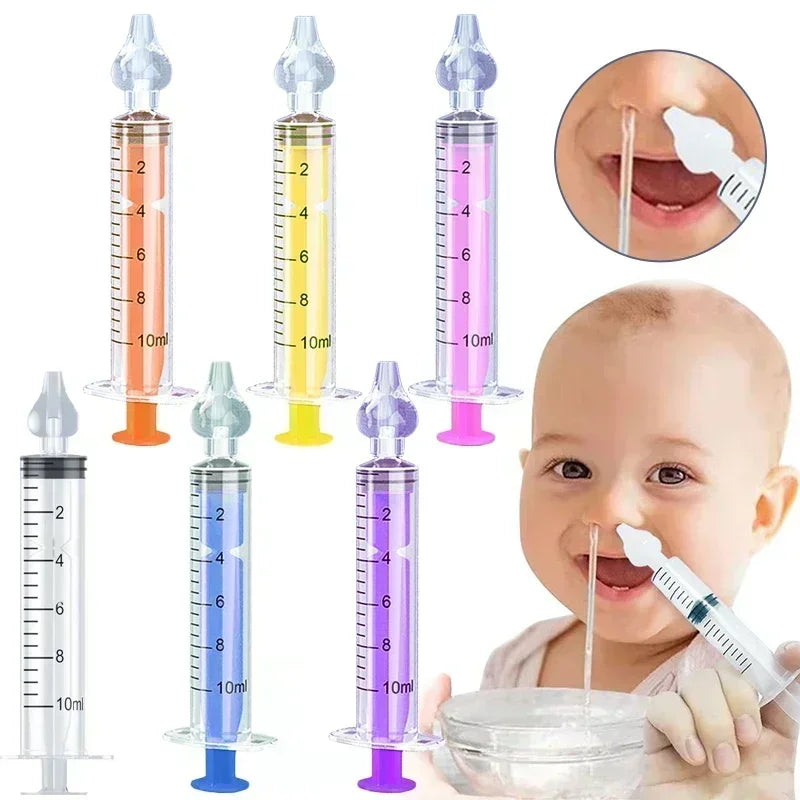 Silicone Baby Nasal Aspirator Syringe Baby Nose Cleaner Kids Rhinitis Nasal Washer