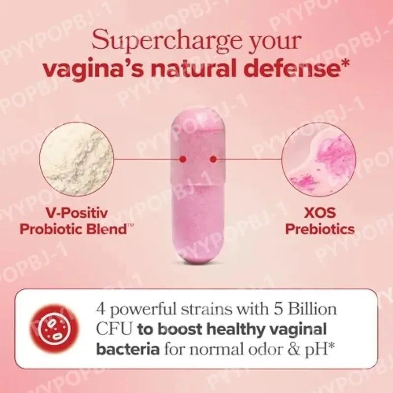 Probiotic Capsules for Women with 4 Lactobacillus Strains & Prebiotics, Vegan 60 Count Daily Digestive and Flora Support