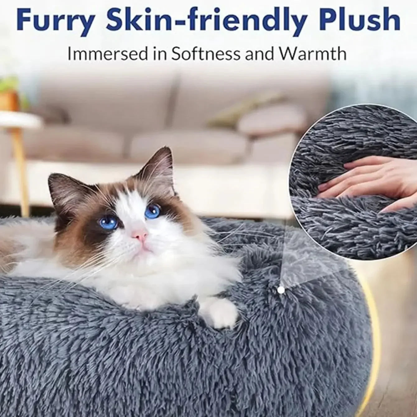 Round Pet Bed for Large Dog Bed