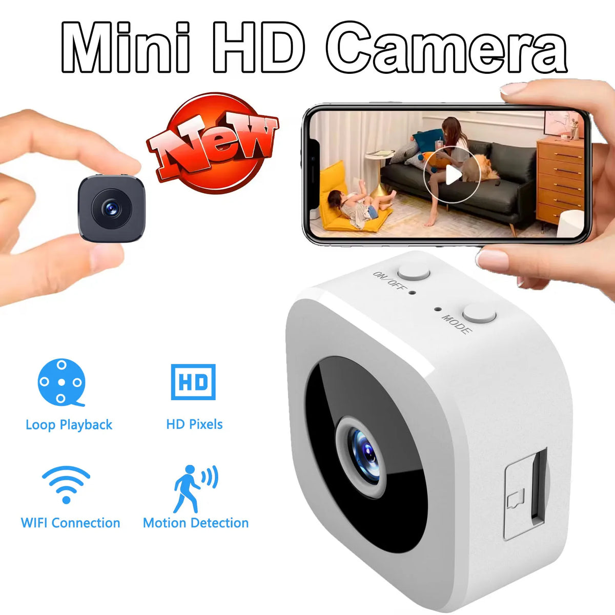 Baby Monitor Mini HD Camera WiFi Wireless Monitoring