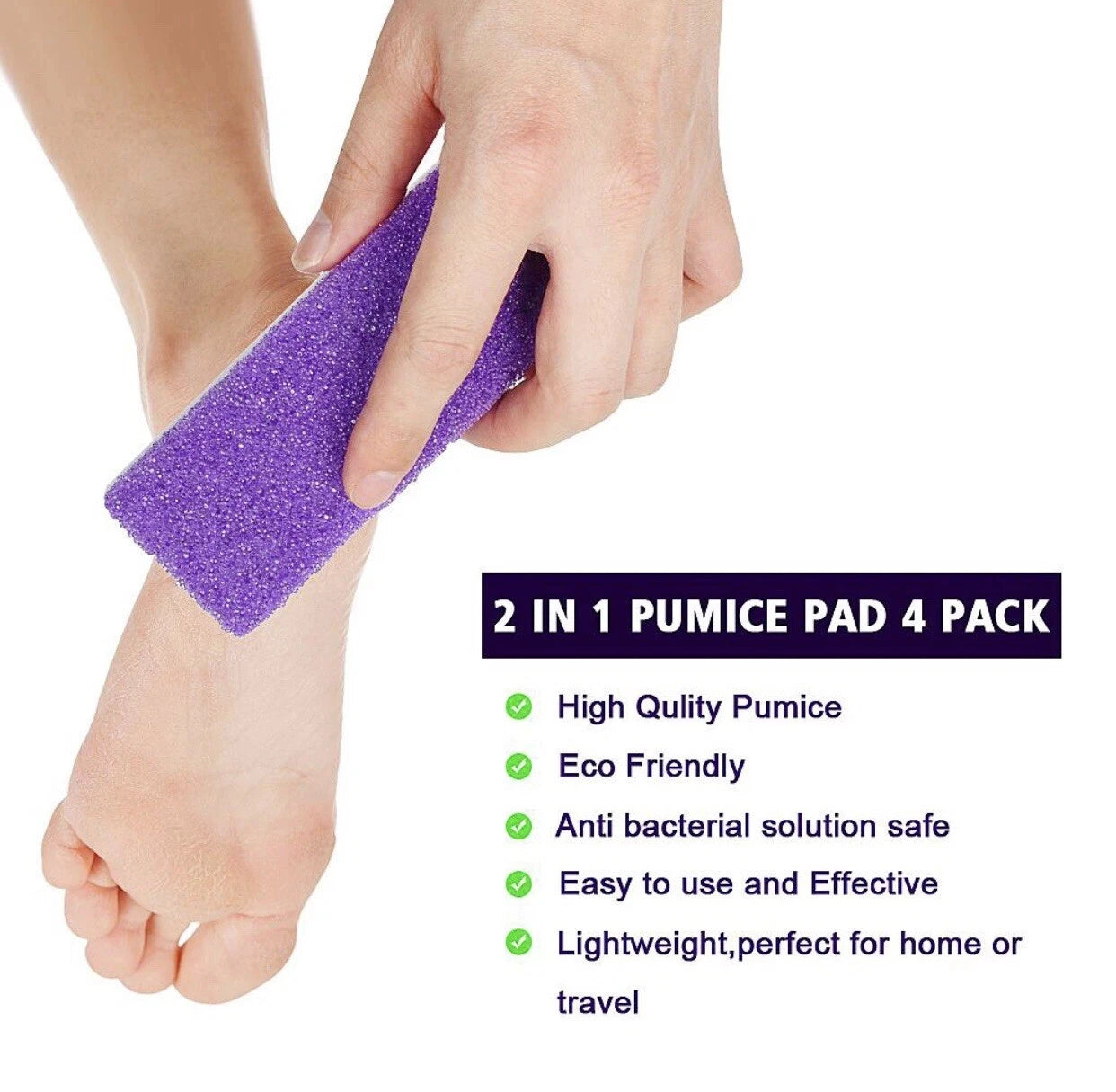 Premium Foot Care Set (2 Pcs): Natural Pumice Stone & Dual-Sided Foot File