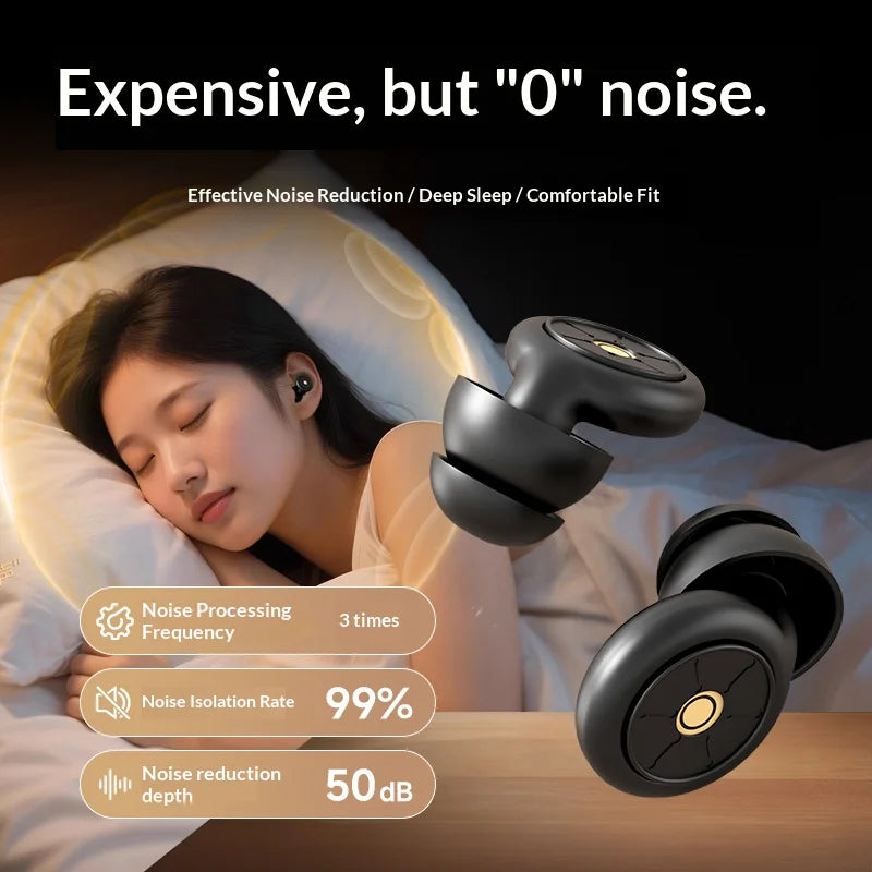 Ear Plugs for Sleeping Noise Cancelling 50dB, Reusable Silicone Earplugs Strong sound insulation,Multiple sizes of ear caps