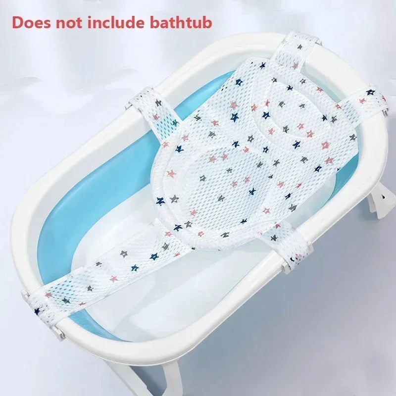 Bathroom newborn bath net suspension mat non-slip baby bath mat length adjustable