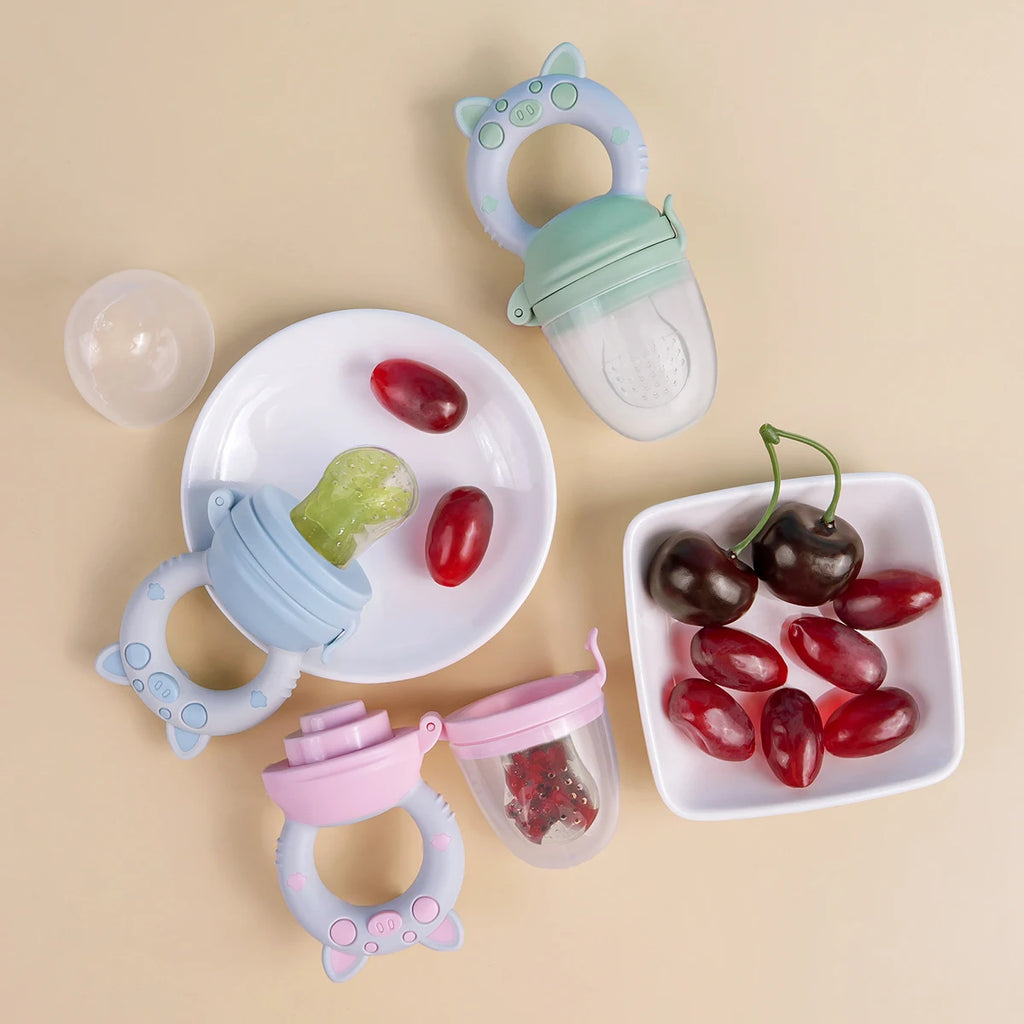 4pcs/set Silicone Fruit & Vegetable Feeder for Infants and Toddlers 6-36 months Food Grade Teething
