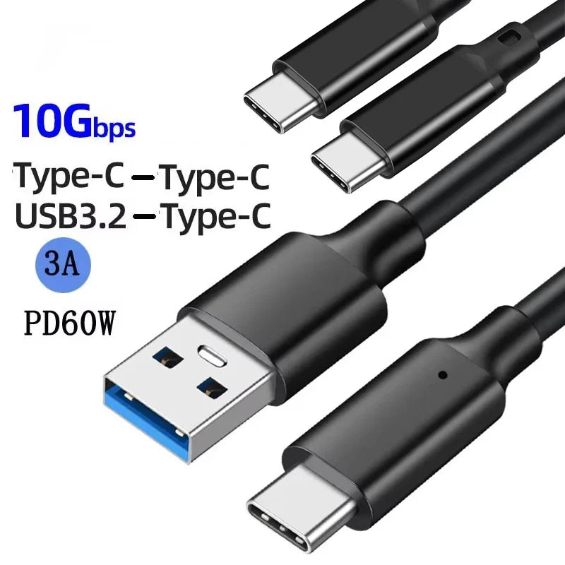 USB3.2 10Gbps Cable USB Type A to USB C 3.2 Gen2 Cable Data Transfer USB C