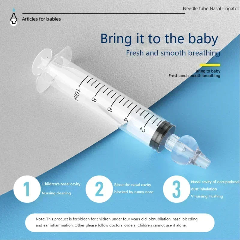Silicone Baby Nasal Aspirator Syringe Baby Nose Cleaner Kids Rhinitis Nasal Washer