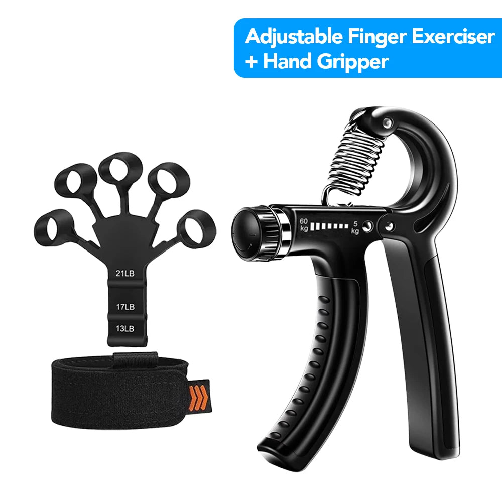 5-60Kg Adjustable Heavy Hand Gripper Fitness Hand Exerciser Grip Wrist Training Finge