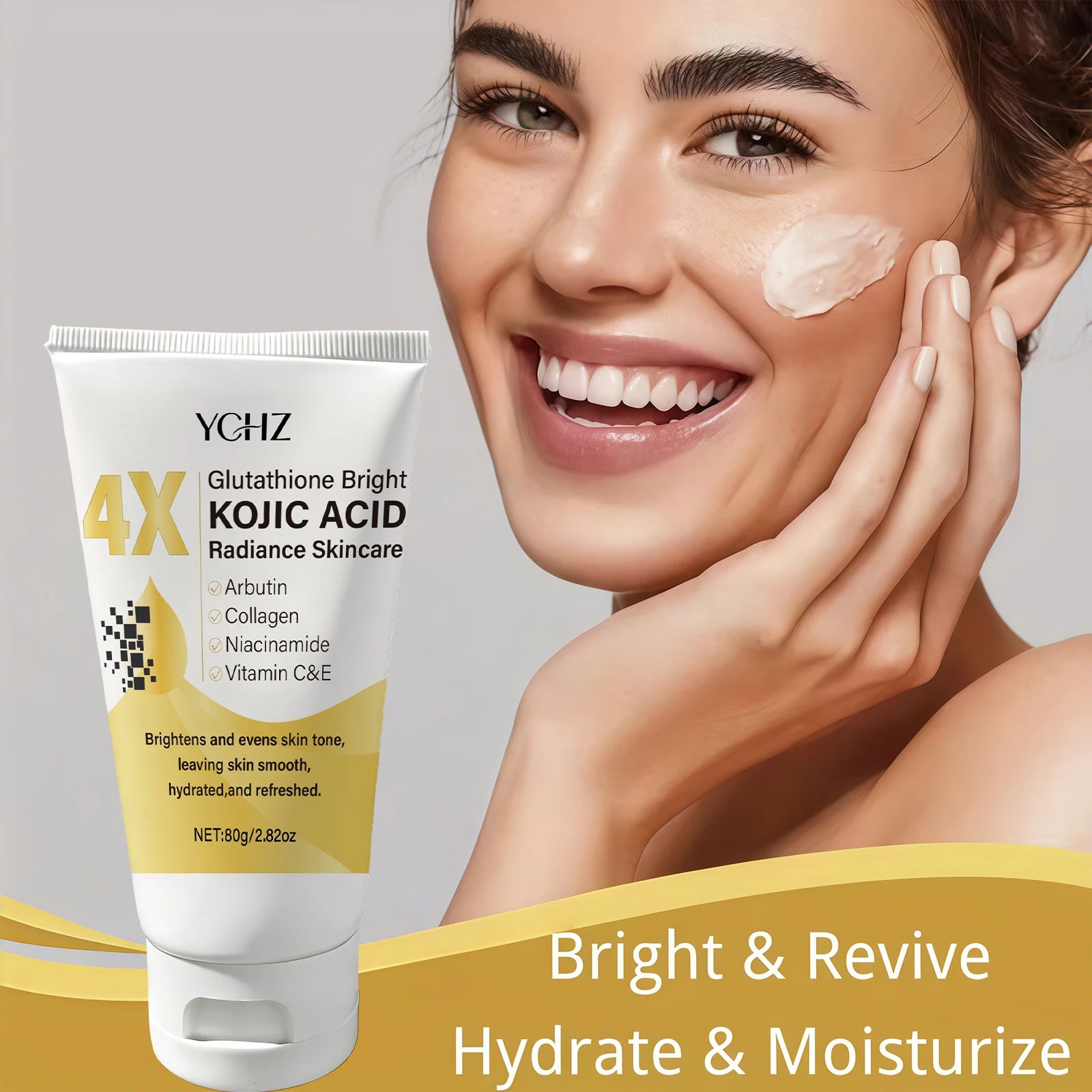 Kojic Acid Face Cream Evens Out Skin Tone, Eliminates Dark Spots and Dullness