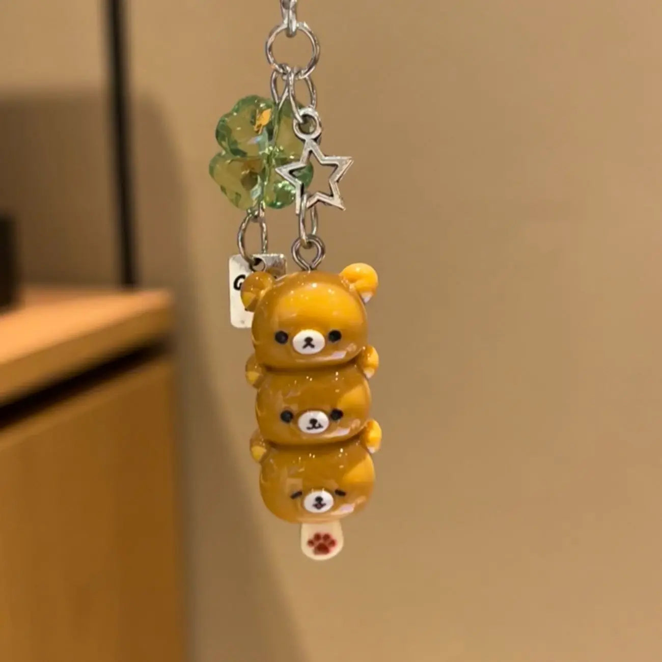 Cute Bear Phone Charms Pendant Kawaii Anime Keychain Accessories