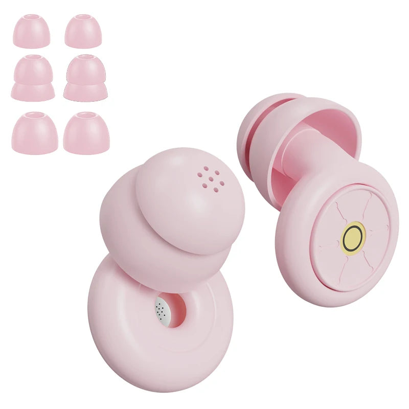 Ear Plugs for Sleeping Noise Cancelling 50dB, Reusable Silicone Earplugs Strong sound insulation,Multiple sizes of ear caps