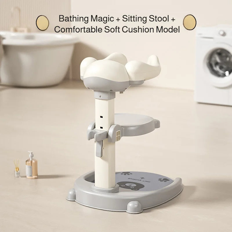 Baby Standing Shower Stand Adjustable Children's Bath Device Household Non-Slip