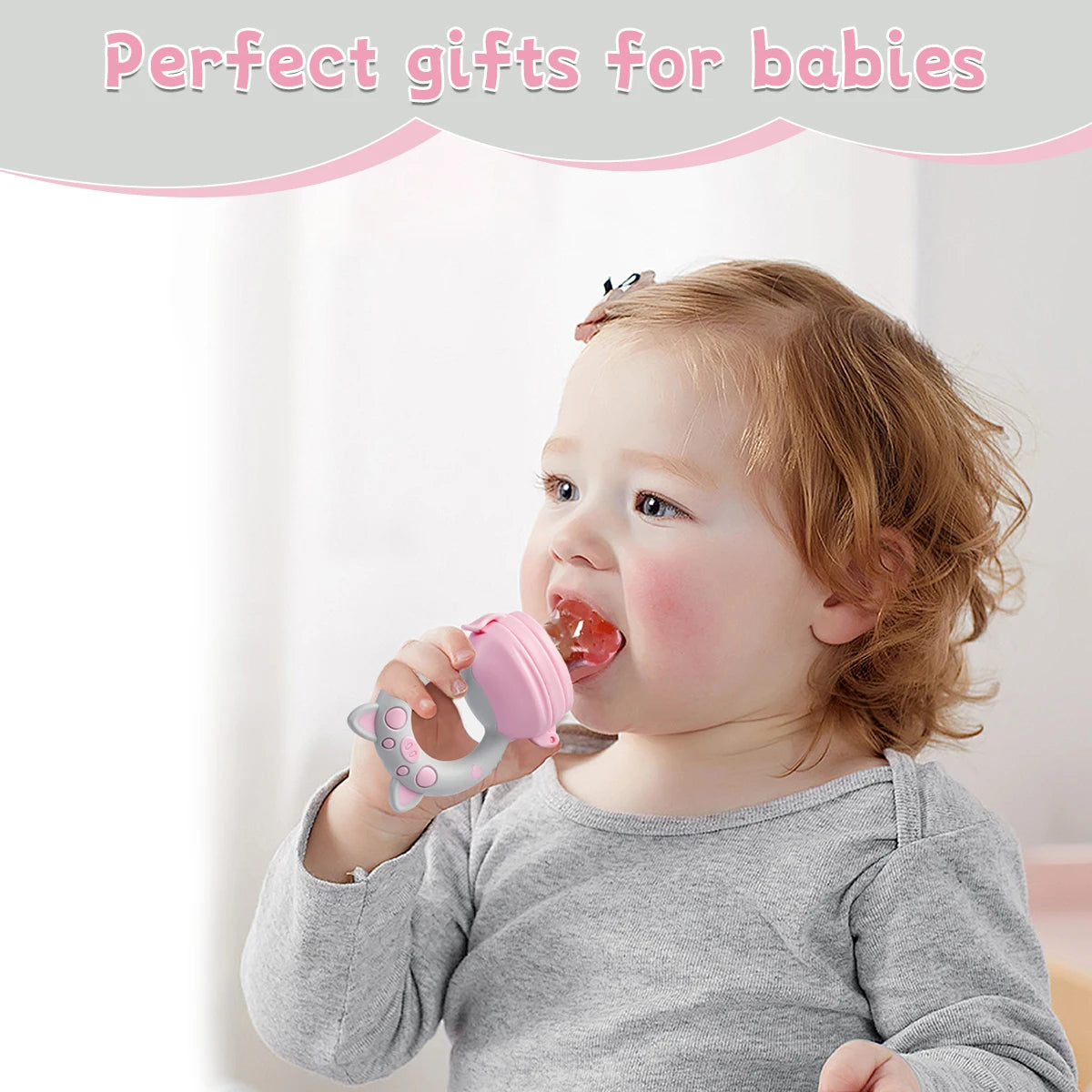 4pcs/set Silicone Fruit & Vegetable Feeder for Infants and Toddlers 6-36 months Food Grade Teething