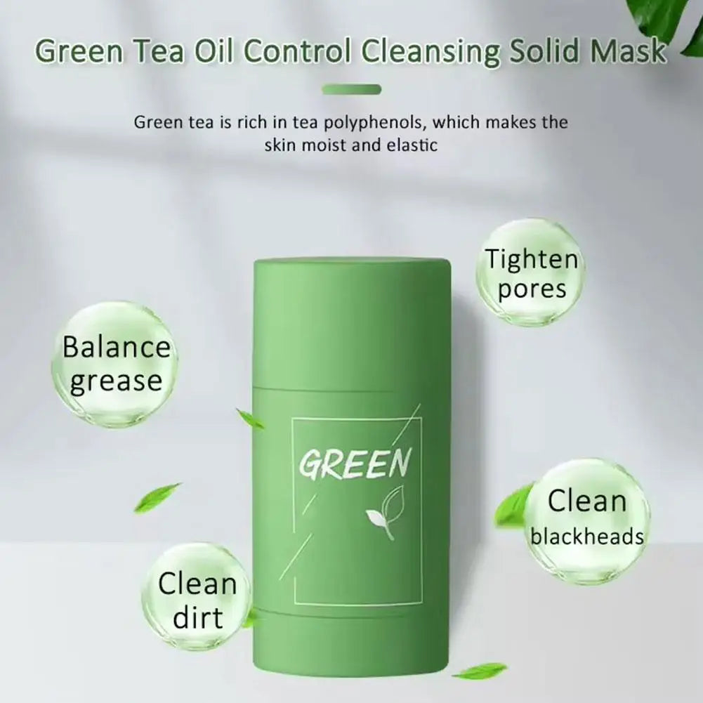 Green Tea Clay Stick For Face, Green Mask