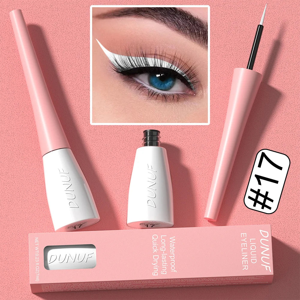7ML Colourful Liquid Eyeliner Waterproof Lasting Matte Eyeliner Quick Drying Eyes Makeup Tools Black Pink Eyeliner beauty Cosmet