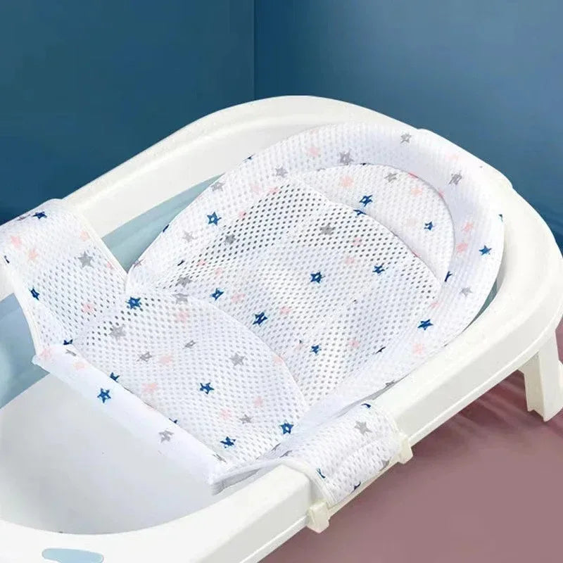 Bathroom newborn bath net suspension mat non-slip baby bath mat length adjustable