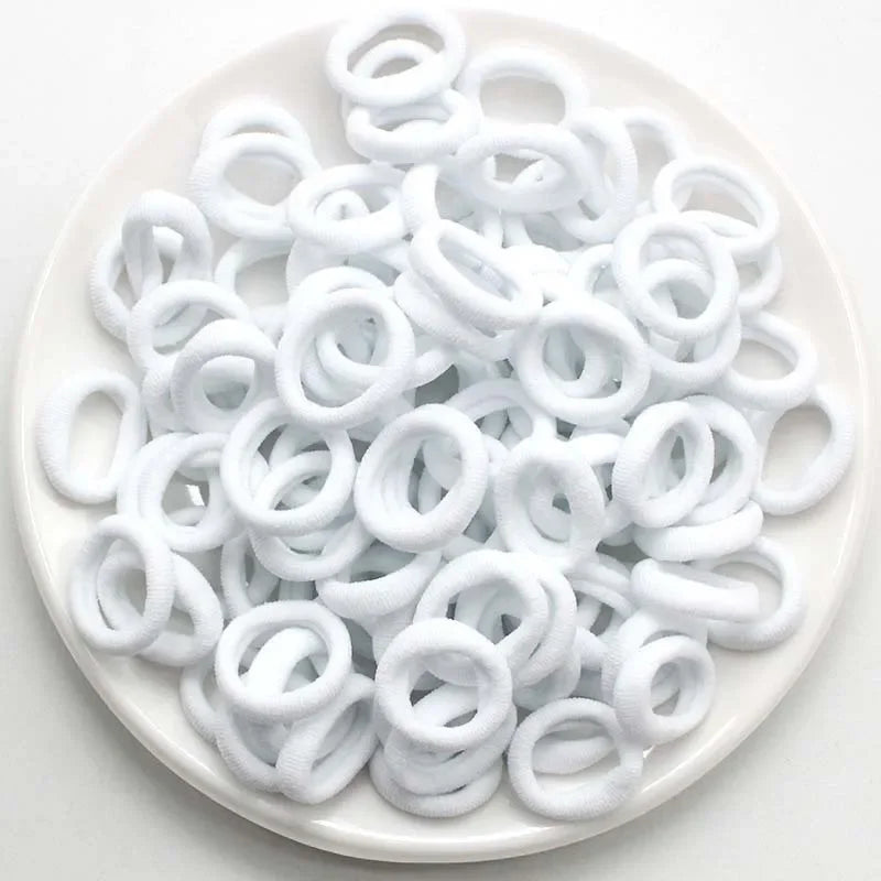 100/200PCS Women Girls Colorful Nylon Elastic Hair Bands Ponytail Hold Small Hair Tie