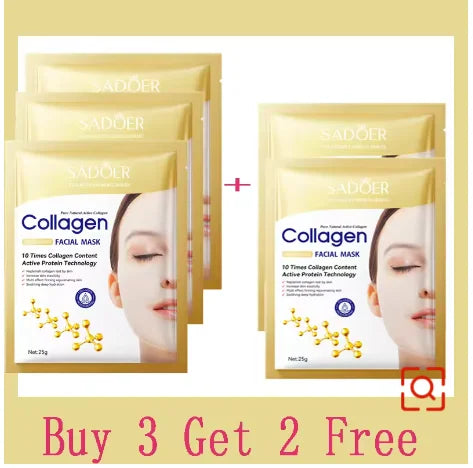 10pcs Korean Collagen Anti Wrinkle Facial Mask
