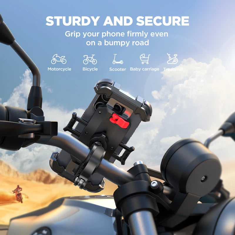 Joyroom Motorcycle Phone Mount Upgrade Bike Phone Holder Ultra-Stable Bicycle