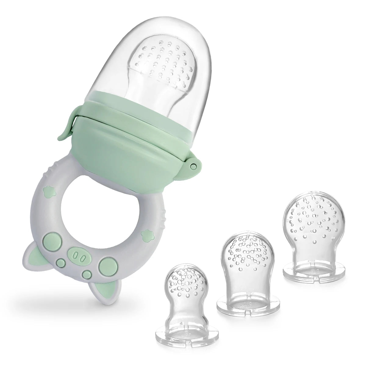 4pcs/set Silicone Fruit & Vegetable Feeder for Infants and Toddlers 6-36 months Food Grade Teething