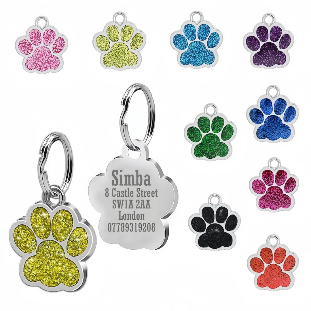 Free Personalized Dog Cat Plate Tags Engraved Puppy Pet ID Name