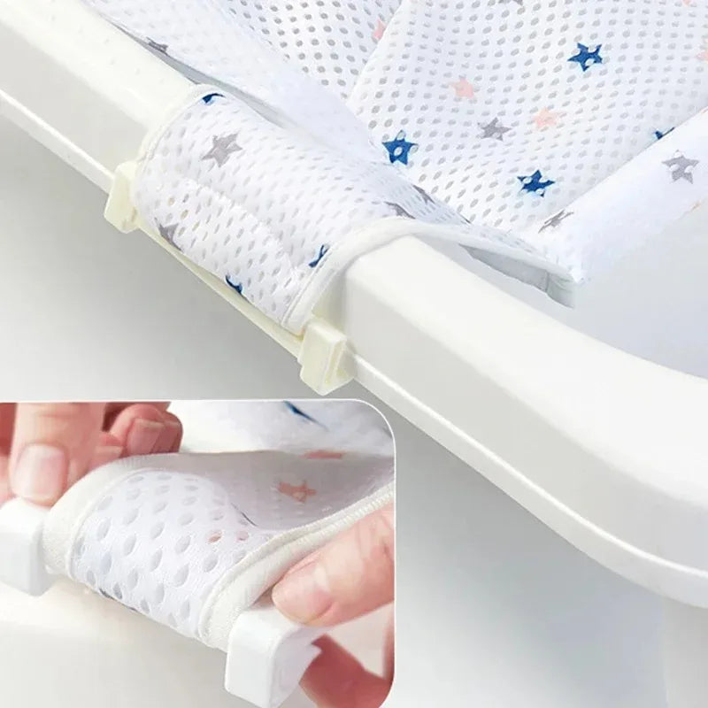 Bathroom newborn bath net suspension mat non-slip baby bath mat length adjustable