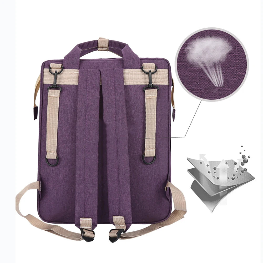 Foldable Bed Diaper Bag with Double Shoulder