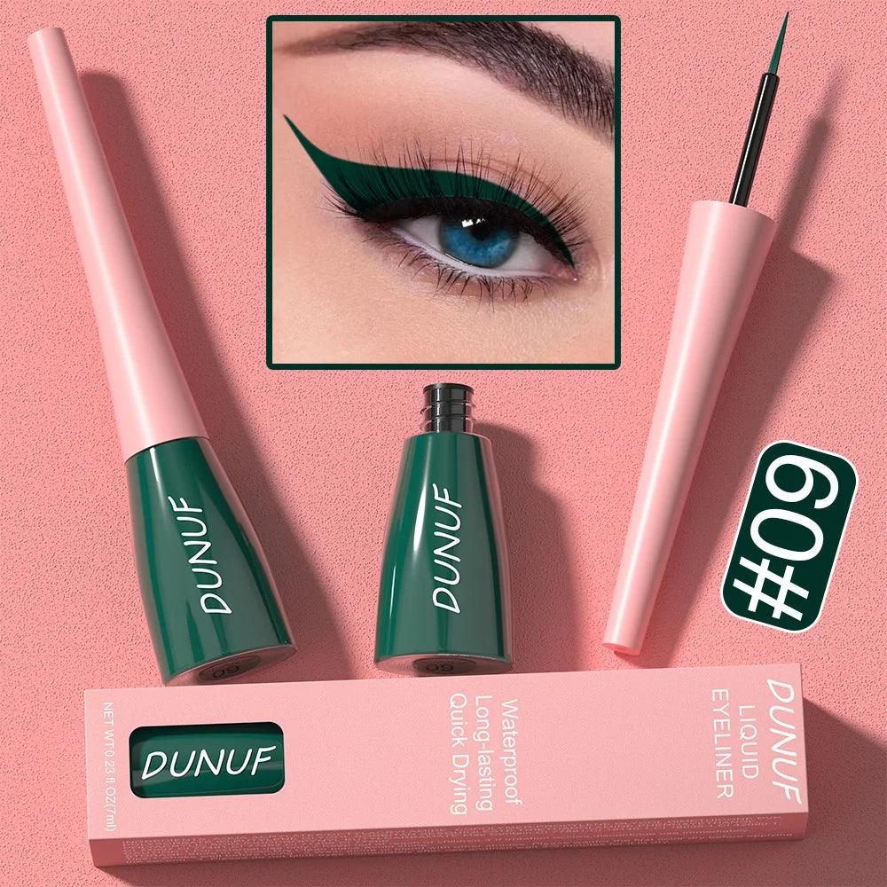 7ML Colourful Liquid Eyeliner Waterproof Lasting Matte Eyeliner Quick Drying Eyes Makeup Tools Black Pink Eyeliner beauty Cosmet